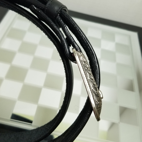 ⭐️4x for $20 EUC 3D Mens Black Leather Belt D1020 with Removable Buckle - Picture 5 of 9